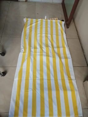 Plain Blue,Yellow Vat Dyed Cabanna Towel, Pure Cotton, Size: 90 X 180