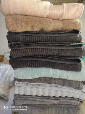 Plain Cotton Towels, For Home, 450-550 GSM