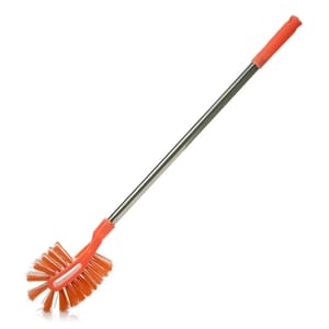 Stainless Steel and Plastic Toilet Cleaning Brush, Size: 1 Feet