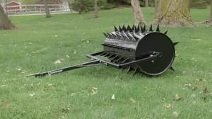 Simplex Black Spike Roller for garden, Rod Length: 170 cm, Size/Dimension: 2"x2'