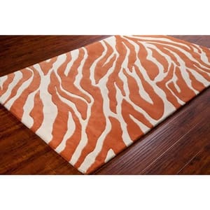 Universal Rugs Rectangular Brown And White Hand Tufted Rug, Size: 4x6 & 6x8 Feet, For Floor