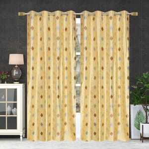 Dimond Print Polyester Printed Curtain, For Door