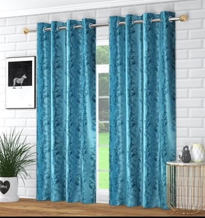 Self Design Tree Printed Polyester Curtain