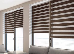 PVC Printed Brown Zebra Window Blinds
