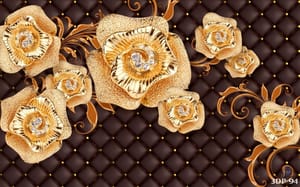 PVC Floral 3D Wallpaper, For Home
