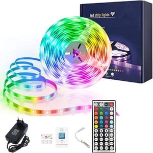 Multicolour 44 Mode Remote 5050 RGB LED Strip Light 5Mtr Big Remote, For Decoration, Length: 5 Meter
