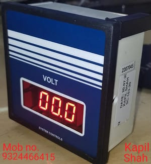 Single 0.56" Digital Voltmeter Panel Mounting, Voltage: 230 V