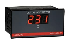 Single Phase 3 Digit Single Display Digital Panel Meter- Volt Meter - AC, Model Name/Number: DPM-491-V, 230 Vac