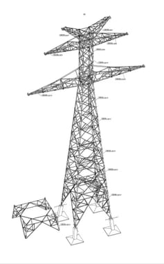 Mild Steel Power Transmission Tower, For Industrial