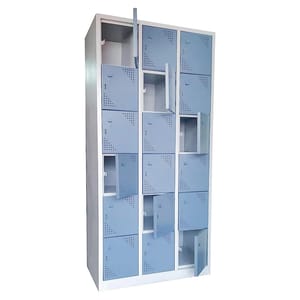 Mild Steel Grey Industrial Locker Cabinet