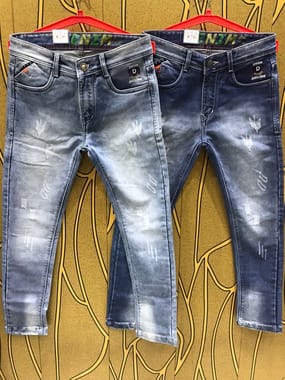 Denim Faded Mens Casual Jeans