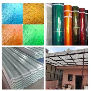 Polyester Fiber Glass Roofing Sheets, Thickness Of Sheet: 2 mm
