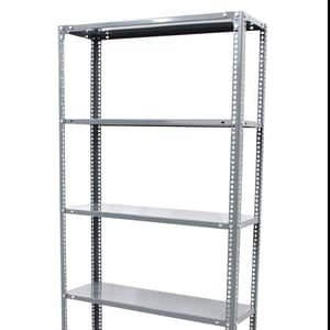 NEPL Silver Slotted Angle Steel Rack