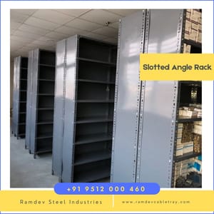 Ms/Powder Coated Slotted Angle Racks, For Warehouse, Load per Layer: >500 kg