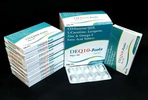 CO Enzyme Q10 100 mg, L-Carnitine 500 mg, Lycopene Powder 10% W/W 2500 mcg, Zinc Sulphate Capsules