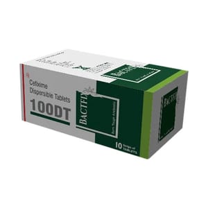 Bactfix Cefixime Dispersible Tablets 100 DT, Packaging Type: Box