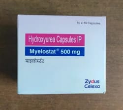 Myelostat Hydroxyurea Capsules IP, Packaging Type: Box