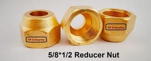 5/8-1/2-Brass Reducer Flare Nut