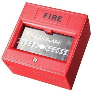 Metal and glass Red Fire Alarm