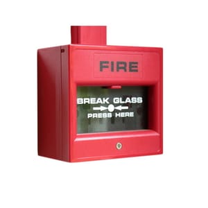 Metal and glass Red Commercial Fire Alarm
