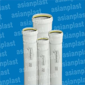 ASIANPLAST UPVC PVC SWR Pipes, Length of Pipe: 3 m, Size/ Diameter: 75MM & 110MM