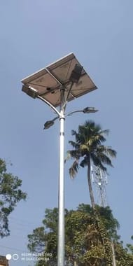 LED Cool White High Mast Semi Integrated Solar Street Light, 12, 12V