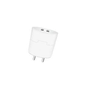 White 2.4 Amp Dual USB Charger