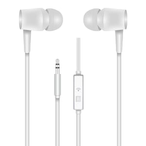 White Wired Universal Earphone