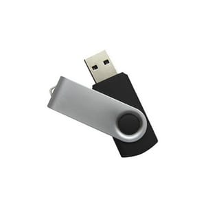 White,Black Metal Swivel Pen Drive