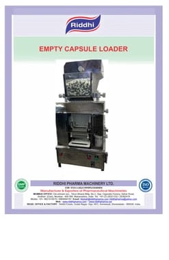 Tamper Proof Automatic Empty Capsule Loader, Capacity: 6000-12000, Model: RDECL