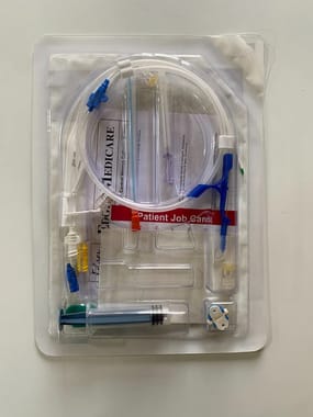 Straight Single Polyuerthane Triple Lumen CVC Catheter Kit 5Fr 8cm