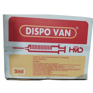 3ml Dispo Van Single Use Hypodermic Syringe Needle