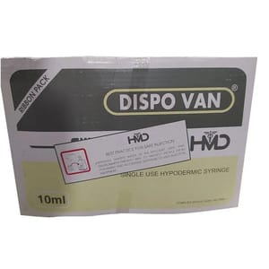 10ml Dispo Van Single Use Hypodermic Syringe