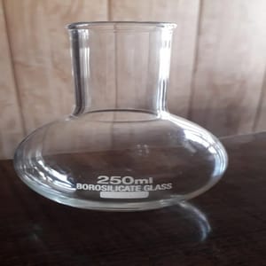 MAYALAB Borosilicate Glass Flask Flat Bottom, Capacity: 250 ml, Size: 250ml