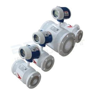Asa 150 Flanged MS Integral Electromagnetic Flow Meter with Telemetry System, For Water