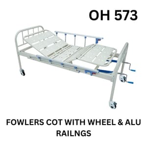 Operating Type / Automation Grade: Manual OH 573 Fowlers Cot with Wheels and Aluminium Railings
