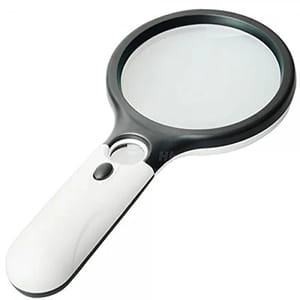 Plastic Magnifying Glass with 3 LED Lights