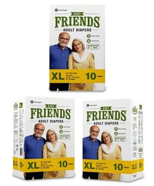 Friends Easy Adult Diapers Extra Large Size Waist 48-68 Inch, Size: Medium 71.12-111.76 Cm