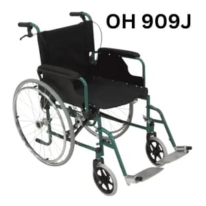 OH 909J ARM & FOOT REST REMOVABLE WITH BRAKE ASSIST WHEELCHAIR