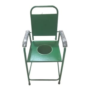 Toileting Green Bedside Toilet Commode Chair Shower Chair, Size: Regular