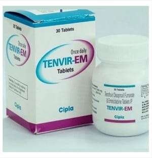 TENVIR-EM TABLETS Tenvir-em Tablet Emtricitabine 200mg Tenofovir disoproxil fumarate 300mg Tab, 1x30