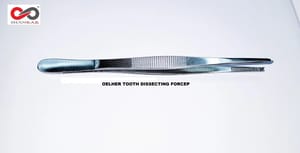 Stainless Steel Matt Finish OELHER Tooth Dissecting Forceps, Size/Dimension: 18 cm