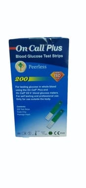Plastic ON CALL PLUS (R) 200 (BLOOD GLUCOSE TEST STRIPS), For Laboratory Use, 25 mIU/mL