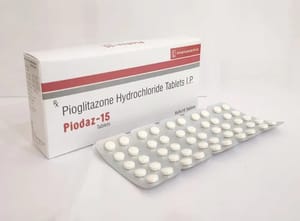 Piodaz Pioglitazone Hydrochloride Tablets IP, 15 mg