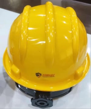 PE Karam Yellow Safety Helmet, Size: Medium