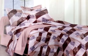 ABC Textile House Pure Cotton Printed King Size Double Bedsheet & 2 Pillow Covers (95x120 Inches)