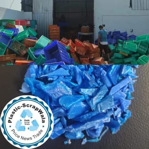 Hdpe Plastic Crate Scrap Grinding plant waste White RED Blue Yellow