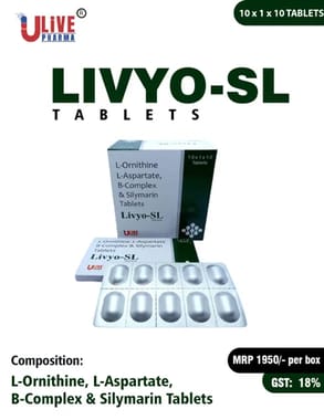 L-Ortnithine L-Aspartate 250mg B-Complex & Silymarin LIVYO SL