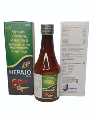 HEPAJO SYRUP:-Silymarin L Ornithine L Aspartate Tricholine citrate Multivitamins SYRUP