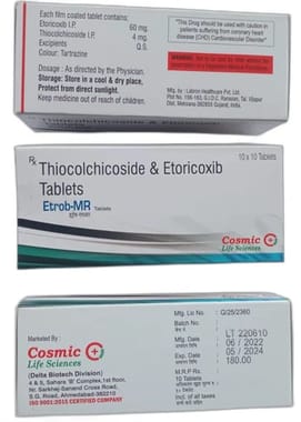 Etrob MR Tab (Etoricoxib 60mg + Thiocolchicoside 4 mg)